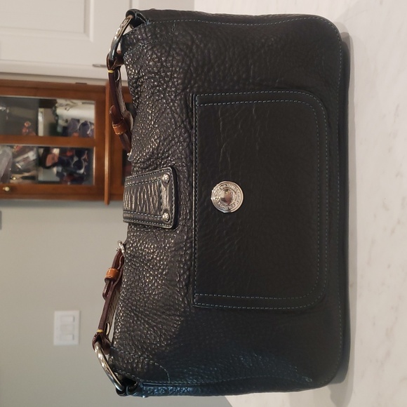バッグ COACH Vintage Leather Black Shoulder Bag Coach Vintage Black Leather Shoulder Bag
